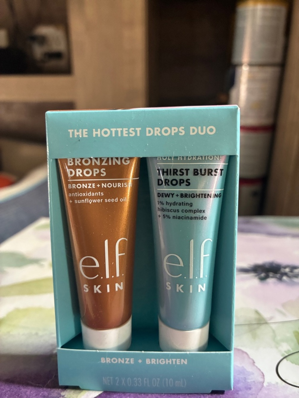 ELF Skin Bronzing Drops (Bronze) & Thirst Burst Drops (Aqua) Duo